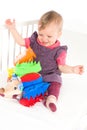 Baby playing with soft toy Royalty Free Stock Photo