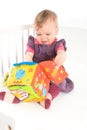 Baby playing with soft toy Royalty Free Stock Photo