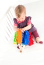 Baby playing with soft toy Royalty Free Stock Photo