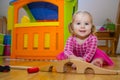 Baby playing with toys