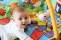 Baby in playpen Royalty Free Stock Photo