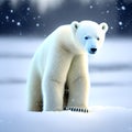 Baby Polar Bear, Generative AI Illustration Royalty Free Stock Photo