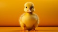 Yellow Duck In Realistic Hyper-detailed Rendering