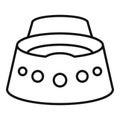 Baby potty icon, outline style