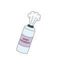 Baby powder clip art illustration vector isolated