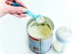 Baby powder milk formula in a can Royalty Free Stock Photo