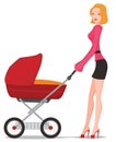 Baby pram Royalty Free Stock Photo
