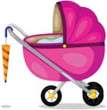Baby pram Royalty Free Stock Photo