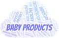 Baby Products word cloud create with text only. Royalty Free Stock Photo