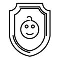 Baby protection icon outline vector. Share community