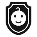 Baby protection icon simple vector. Share community