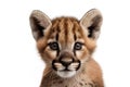 Baby puma portrait. Generative AI illustration Royalty Free Stock Photo