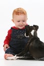 Baby and puppy Royalty Free Stock Photo