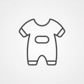 Baby pyjamas vector icon sign symbol