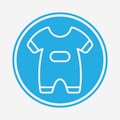 Baby pyjamas vector icon sign symbol