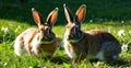 two baby rabbit Royalty Free Stock Photo