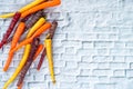 Baby rainbow carrots Royalty Free Stock Photo