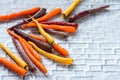 Baby rainbow carrots Royalty Free Stock Photo