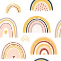 Baby rainbow seamless pattern.