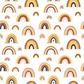 Baby rainbow seamless pattern.