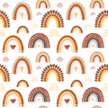 Baby rainbow seamless pattern.