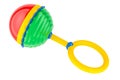 Baby Rattle, Newborn Infant Baby Toy. 3D rendering