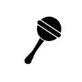 Baby rattle silhouette icon Royalty Free Stock Photo