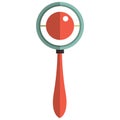 Baby rattle toy icon, flat vector isolated illustration. Royalty Free Stock Photo