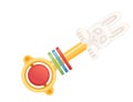 Baby rattle toy vector illustration isolated on white background Royalty Free Stock Photo