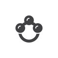 Baby rattle vector icon