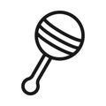 Baby Rattle Vector Icon Royalty Free Stock Photo