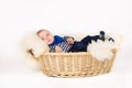 Baby on white background Royalty Free Stock Photo