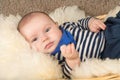 Baby on the blanket Royalty Free Stock Photo