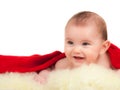 Baby on white background Royalty Free Stock Photo