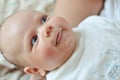 Baby with red cheek Royalty Free Stock Photo