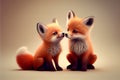 Baby red Fox foxes