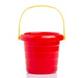 Baby red sandbox bucket toy