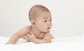 Baby relaxing after bath Royalty Free Stock Photo
