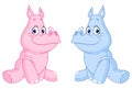 Baby rhinos Royalty Free Stock Photo