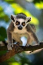 Baby Ring Tailed Lemur Royalty Free Stock Photo