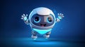 Baby robot funny jumping ai generated character 3d image