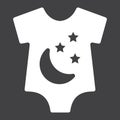 Baby romper solid icon, baby clothes and kid