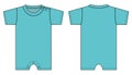 Baby rompers template illustration / lightblue