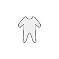 Baby rompers thin line icon. rompers Hand Drawn thin line icon