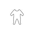 baby rompers thin line icon. rompers Hand Drawn thin line icon