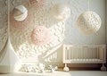 Baby room in a beautiful design. Very nice clean interior of the Baby room. Royalty Free Stock Photo