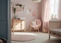 Baby room in a beautiful design. Very nice clean interior of the Baby room. Royalty Free Stock Photo