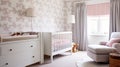 Baby room decor and interior design inspiration in the English countryside style cottage