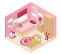 Baby Room Isometric Interior