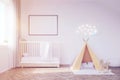 Baby room with a moon, toned Royalty Free Stock Photo